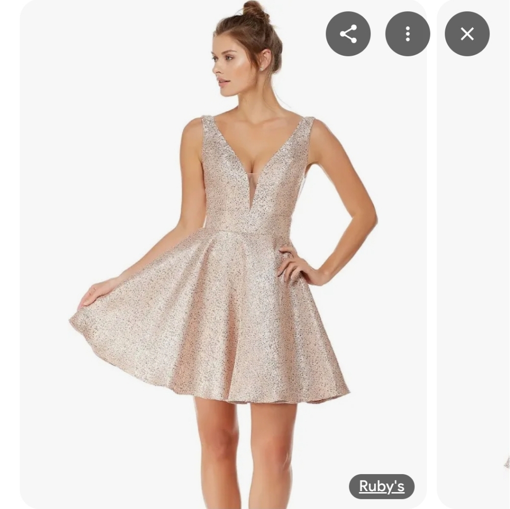 Size 10 light pink & grey jaquard homecoming/cocktail dress by Alyce Paris NWT